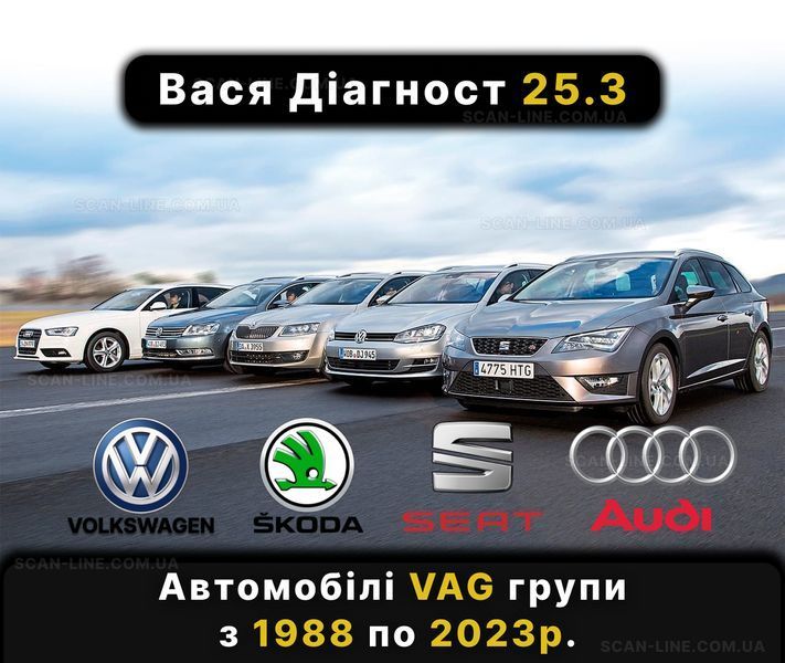 Автосканер Вася діагност 25.3 Pro (Vag Сom HEX V2) VCDS ВАСЯ 25.3 фото
